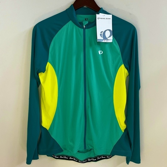 Pearl Izumi Size XL Women Elite Ride Symphony Cycling Zip Long Sleeve green - Picture 1 of 11